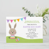 Paaseiershunt met Bunny met korf eieren in IV Kaart (Staand voorkant)