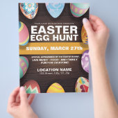 Paaseiershunt met paaseieren flyer (Hand)