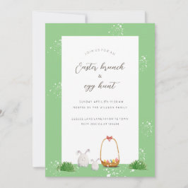 Paaseiershunt Pasen Brunch Waterverf Kunst Feestdagenkaart