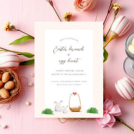 Paaseiershunt Pasen Brunch Waterverf Kunst Feestdagenkaart