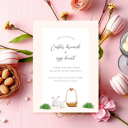 Paaseiershunt Pasen Brunch Waterverf Kunst Feestdagenkaart