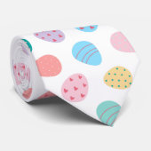 Paaseierspatroon vult kleurrijke feestdag aan stropdas (Opgerold)