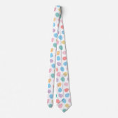 Paaseierspatroon vult kleurrijke feestdag aan stropdas (Achterkant)