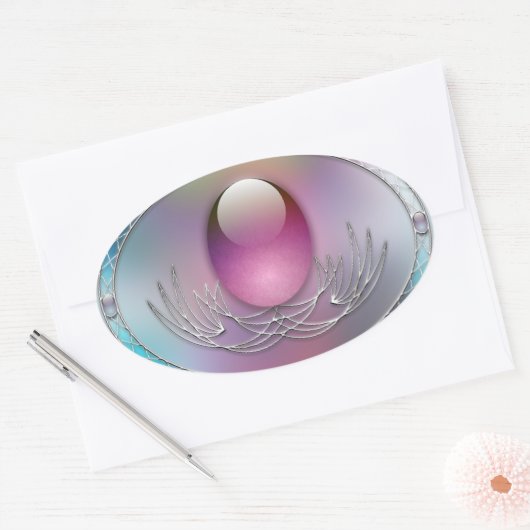 Paaseiersticker Ovale Sticker (Envelop)