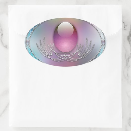 Paaseiersticker Ovale Sticker (Tas)