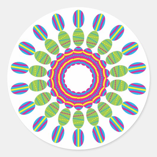 Paaseiersticker Ronde Sticker (Voorkant)