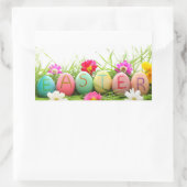 Paaseierstickers Rechthoekige Sticker (Tas)