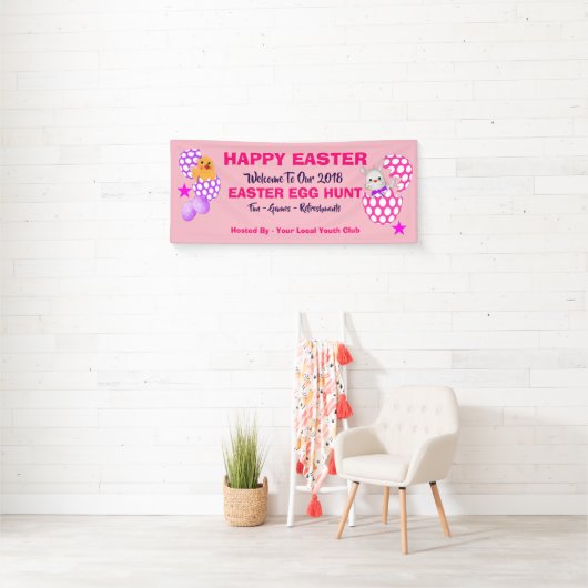 Paaseierstunt Kinder klaver Spandoek (Insitu)