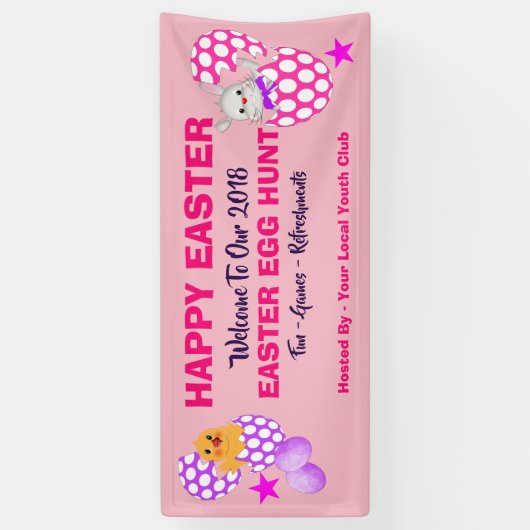 Paaseierstunt Kinder klaver Spandoek (Verticaal)