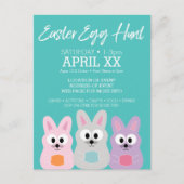 Paaseierstunts - Kute Bunny Rabbits Briefkaart (Voorkant)