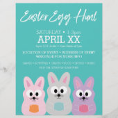 Paaseierstunts - Kute Bunny Rabbits Flyer (Voorkant)