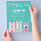 Paaseierstunts - Kute Bunny Rabbits Flyer (Hand)