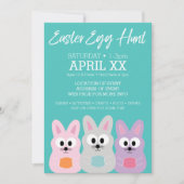 Paaseierstunts - Kute Bunny Rabbits Kaart (Voorkant)