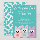 Paaseierstunts - Kute Bunny Rabbits Kaart (Voorkant / Achterkant)