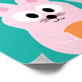 Paaseierstunts - Kute Bunny Rabbits Poster (Hoek)