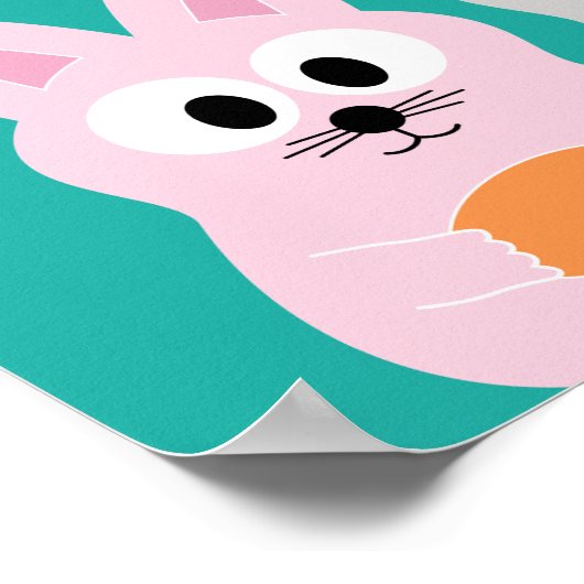 Paaseierstunts - Kute Bunny Rabbits Poster (Hoek)