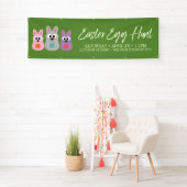 Paaseierstunts - Kute Bunny Rabbits Spandoek (Insitu)