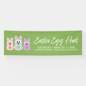 Paaseierstunts - Kute Bunny Rabbits Spandoek (Horizontaal)