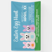 Paaseierstunts - Kute Bunny Rabbits Spandoek (Verticaal)