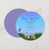 Paaseiertante 5,25-inch cirkel save the date (Voorkant / Achterkant)