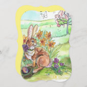 Paaseiertshunt nodigt uit kaart (Voorkant / Achterkant)