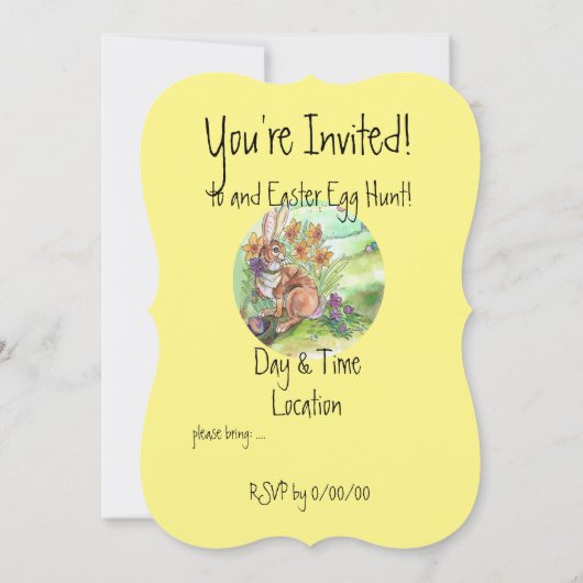 Paaseiertshunt nodigt uit kaart (Achterkant)