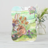 Paaseiertshunt nodigt uit kaart (Staand voorkant)