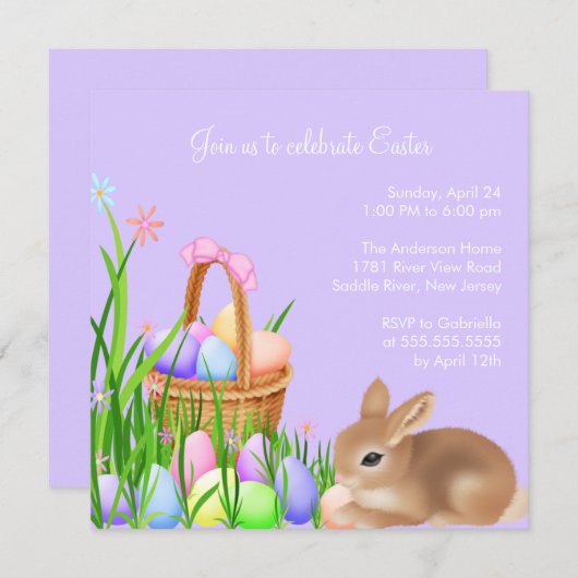 Paaseiertuin Paasmakerij Uitnodiging (Voorkant / Achterkant)