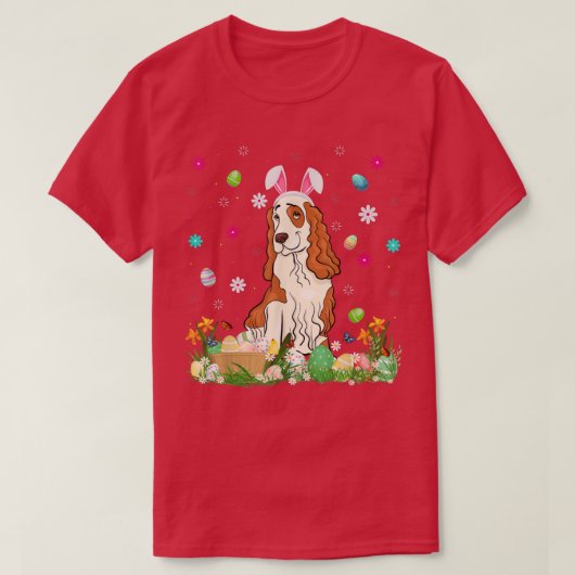 Paaseierver Funny Cocker Spaniel Dog Pasen S T-shirt (Design voorkant)
