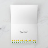 Paaseierzwarte labrador Puppy Cartoon Feestdagen Kaart (Binnen)