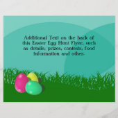 Paaseihunt, 3 eieren met mand flyer (Achterkant)