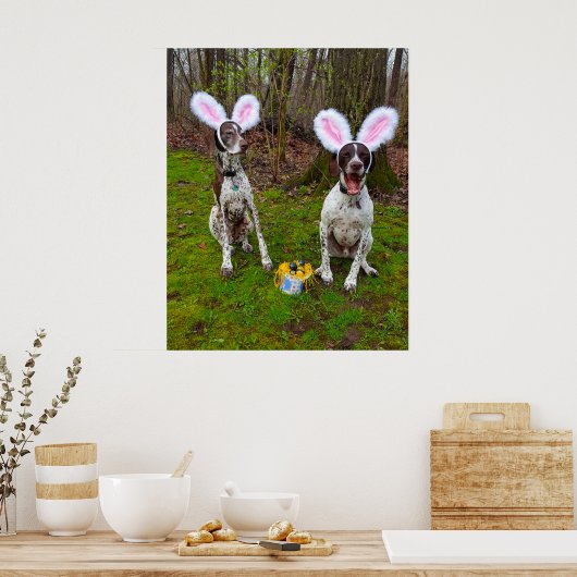 Paaseihunt en partijdeghals Poster (Keuken)