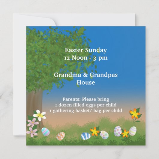 Paaseihunt Kaart (Achterkant)