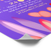 paaseihunt met bundels op Paarse partijpost Poster (Hoek)