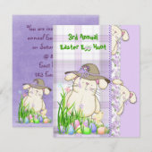 Paaseihunt nodigt uit kaart (Voorkant / Achterkant)