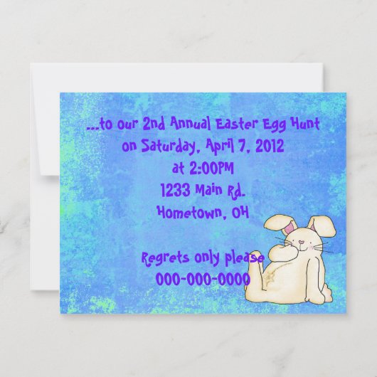 Paaseihunt nodigt uit kaart (Achterkant)