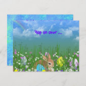 Paaseihunt nodigt uit kaart (Voorkant / Achterkant)