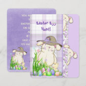 Paaseihunt nodigt uit kaart (Voorkant / Achterkant)