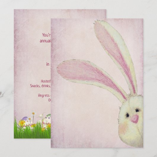 Paaseihunt nodigt uit kaart (Voorkant / Achterkant)