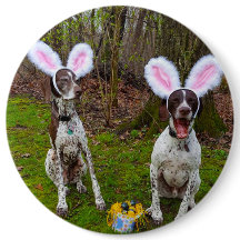 Paaseijacht en partijdeghuizen Grote ronde Button