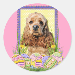 Paaseikoekjes - Cocker Spaniel Ronde Sticker