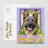 Paaseikoekjes - German Shepherd Feestdagenkaart (Voorkant / Achterkant)