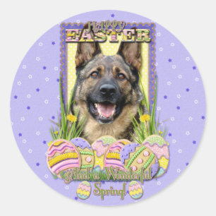 Paaseikoekjes - German Shepherd Ronde Sticker