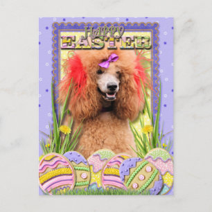 Paaseikoekjes - porselein - rood feestdagenkaart