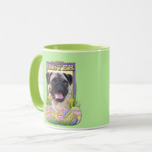 Paaseikoekjes - Pug Mok (Voorkant links)