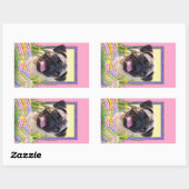 Paaseikoekjes - Pug Rechthoekige Sticker (Vel)