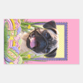 Paaseikoekjes - Pug Rechthoekige Sticker (Voorkant)