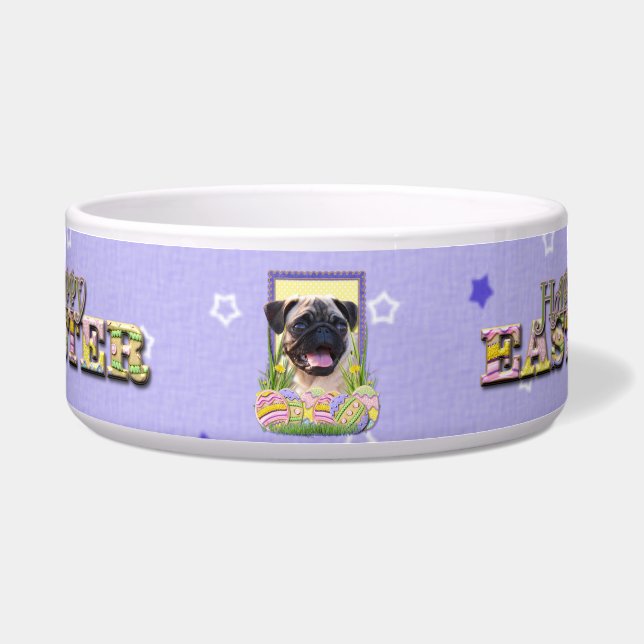 Paaseikoekjes - Pug Voerbakje (Voorkant)