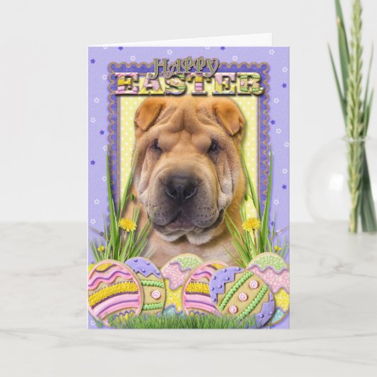 Paaseikoekjes - Shar Pei Feestdagen Kaart (Voorkant)