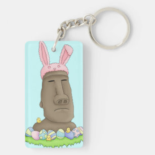 Paaseiland Bunny Parody Sleutelhanger